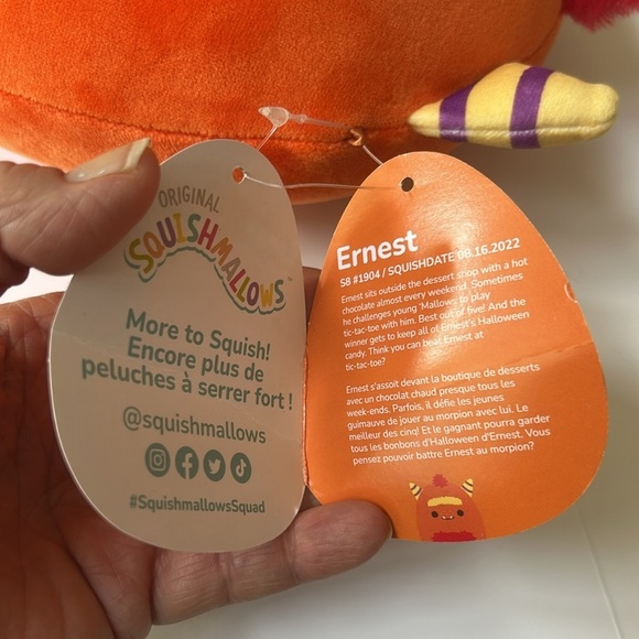 Squishmallow Halloween Ernest Monster Halloween Plush 8” NWT - Picture 6 of 8